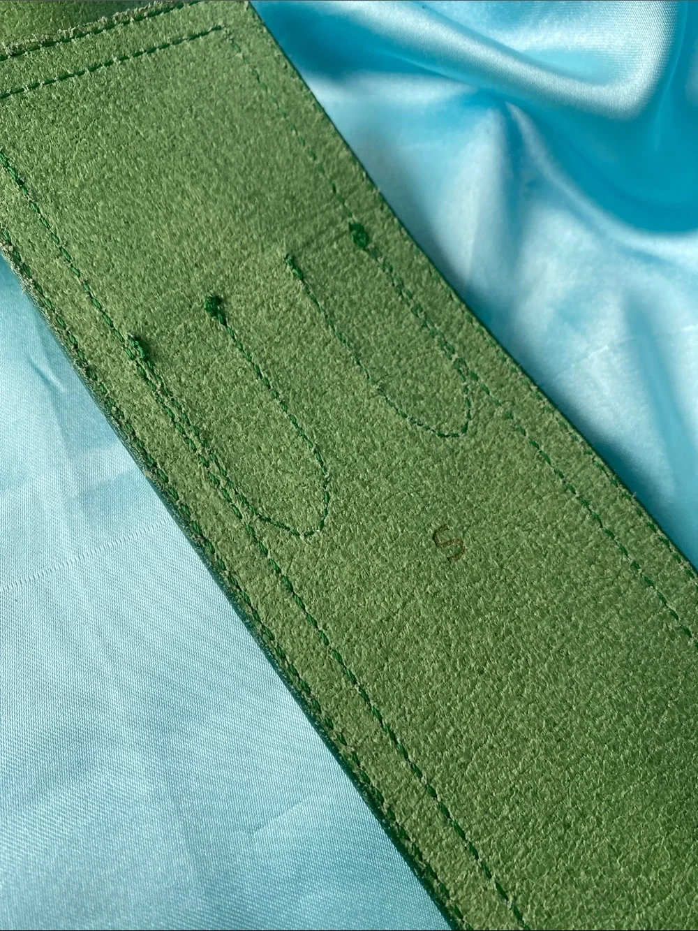 J. Crew Emerald Green Double-Buckle Leather Waist Belt